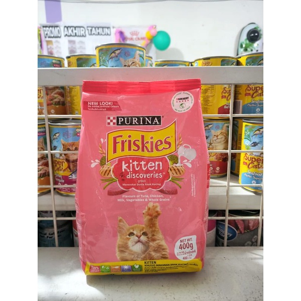 Makanan Kucing Friskies Kitten Discoveries Kemasan 400G / Purina Friskies Kitten Freshpack