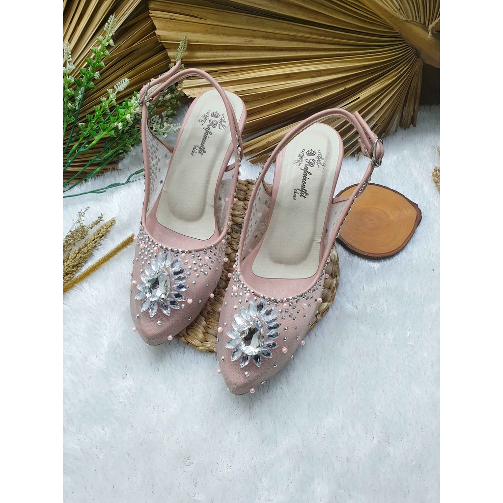 sepatu cantik Finola dustypink 5 cm runcing