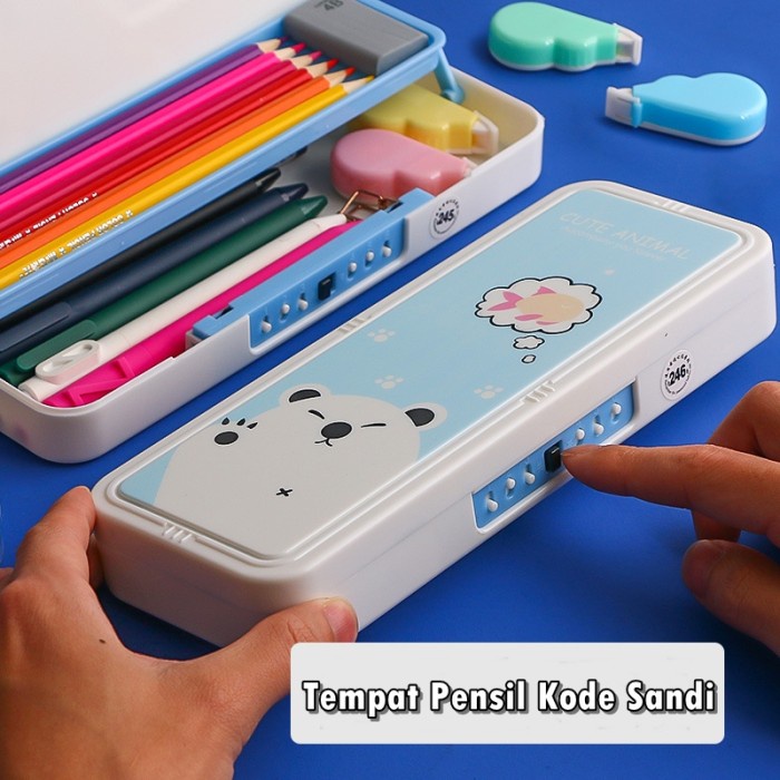 

Tempat Pensil Kotak Tempat Tepak Pensil Anak Kode Laki Laki Perempuan 2 Layer Pc0004