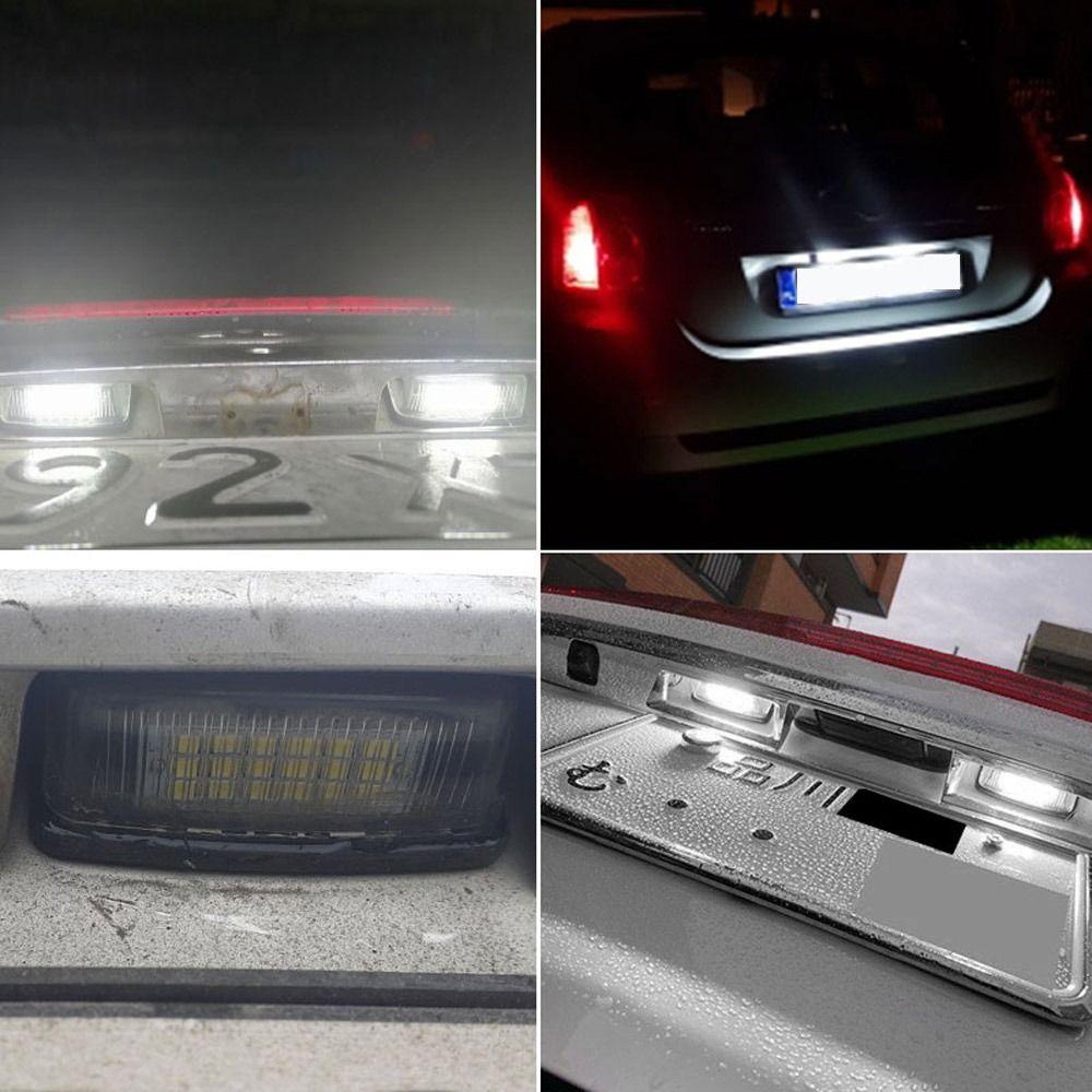 Top 2PCS Lampu Nomor Lisensi Pemasangan Mudah Plat Nomor Cahaya Putih Lampu Mobil