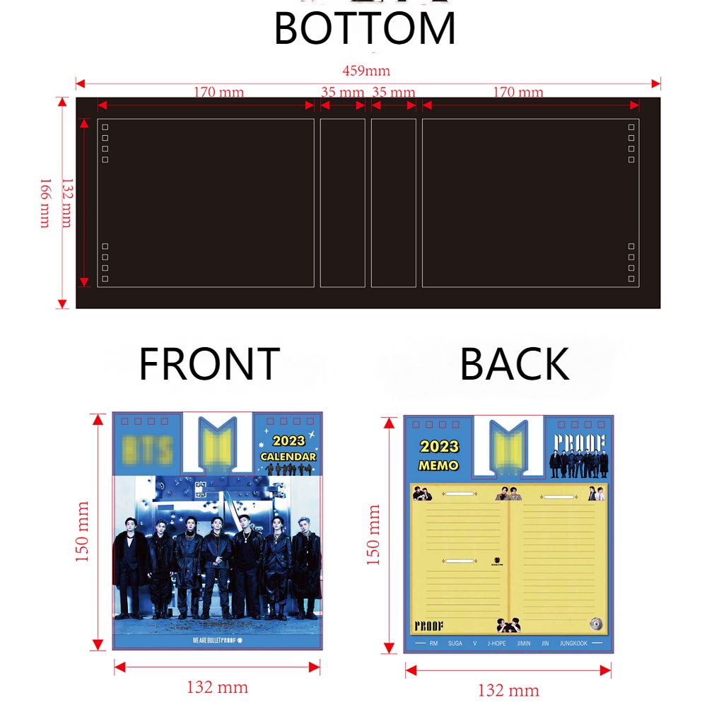 Kalender BTS 2023terbaru Kalender Meja Bukti Belum Datang ALBUM In Stock New Arrival LY