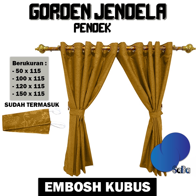 GT120 - GORDEN JENDELA MINIMALIS 10 RING EMBOSH DAN AESTHETIC