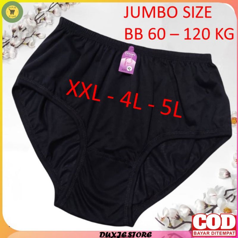 6 pcs Celana dalam HITAM SEMOK