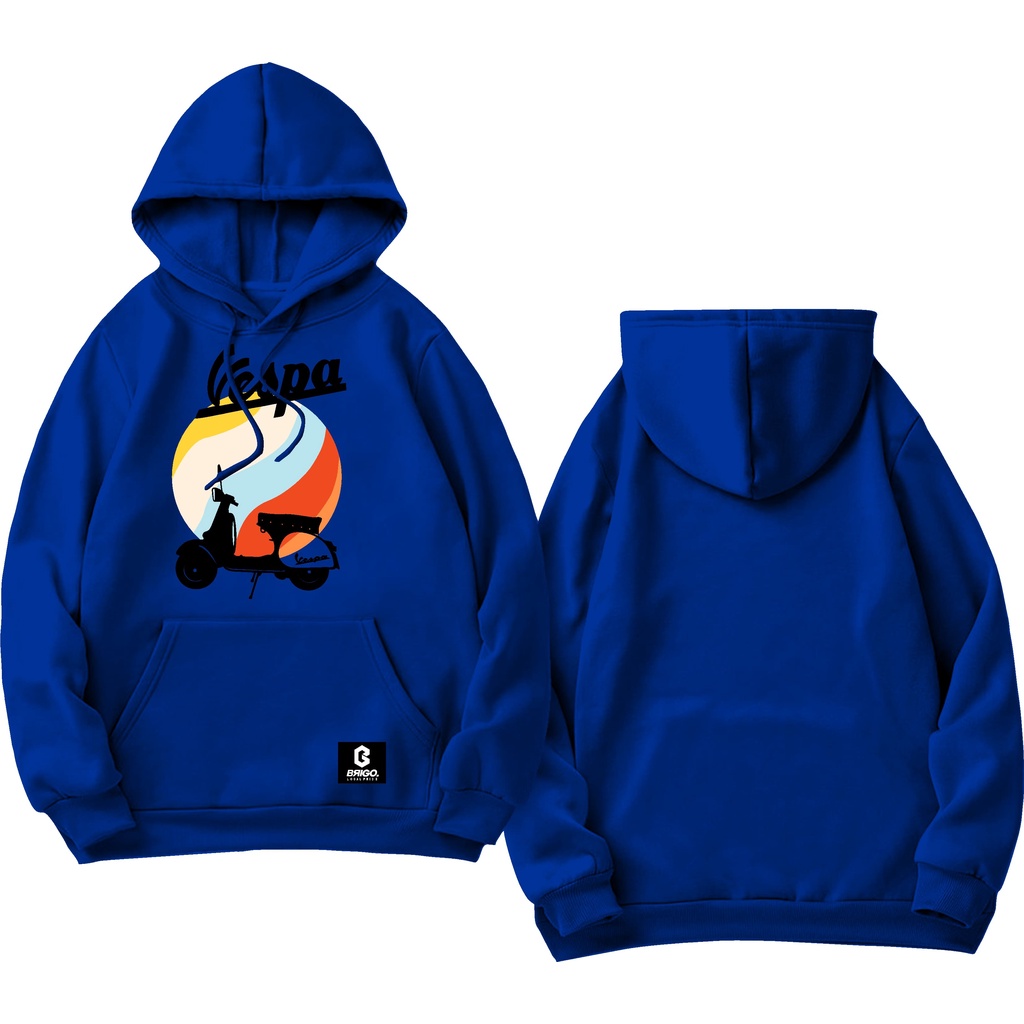 BRIGO X Vespa CLASIC Jumper Hoodie II Sweater Hoodie BRIGO Sablon DTF Fleece Cotton M-XXL (Pria &amp; Wanita) Free stiker&amp;Gantungan Kunci