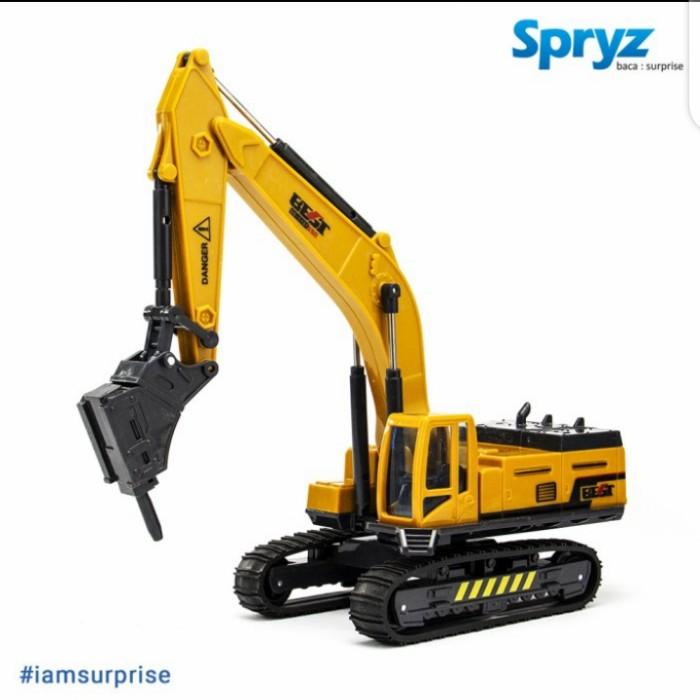 Spryz Construx 1:55 Excavator Mainan Miniatur