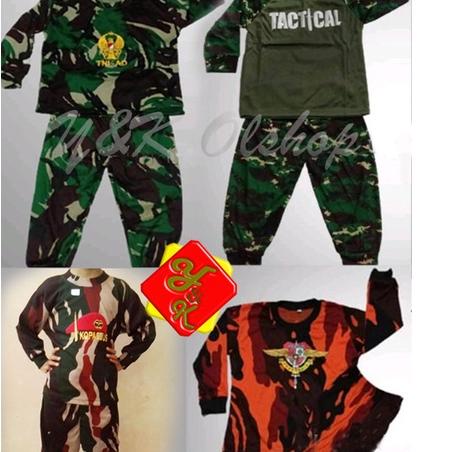 Diskon Baju Tentara Anak Kostrad TNI AD Kopasus Setelan Baju Anak Laki-laki dan Perempuan / Kaos Ten