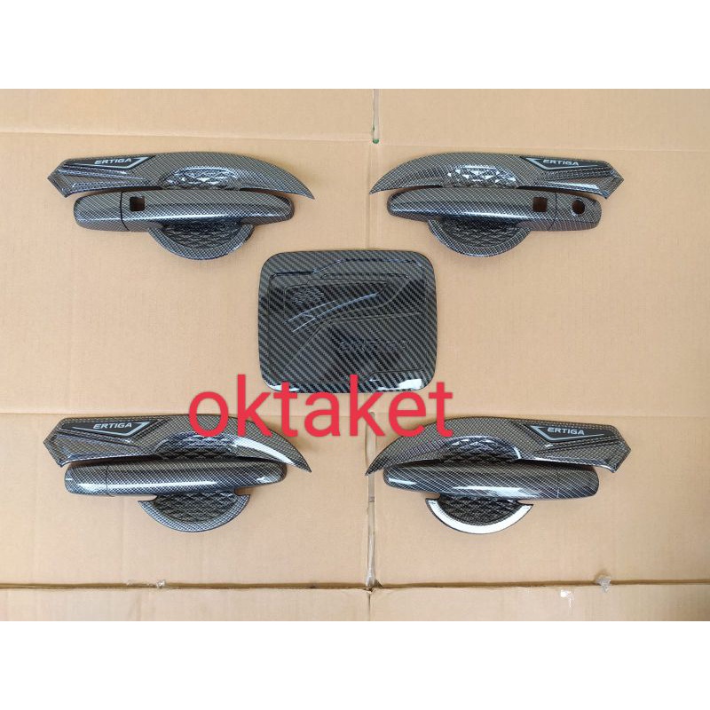 paket outer handle tank cover All new Ertiga 2018 2020 ,2022 2023 Full Carbon