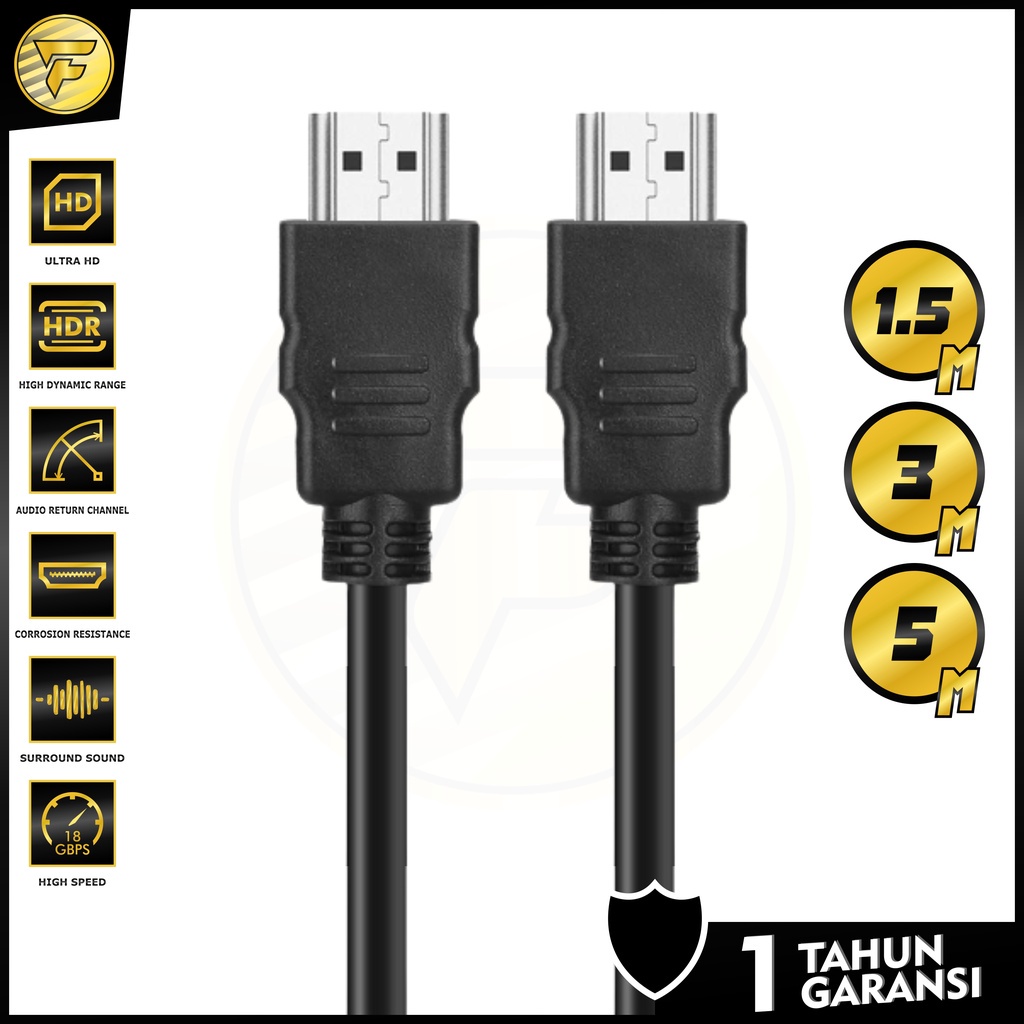 Kabel HDMI Male to Male Monitor PC TV Laptop HDTV STB PS dll HIGH SPEED QUALITY