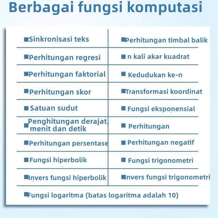 

(|U-UV|)㊛➸ Kalkulator Color Function Scientific Kalkulator 24 Fungsi Kalkulasi 3 Warna 1700 scientific calculator KK-82MS-D murah