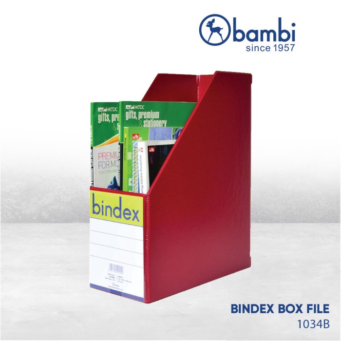 

PRODUK TERBATAS Bindex Box Magazine File JUMBO 1034 - 69 DARK RED Code 3150