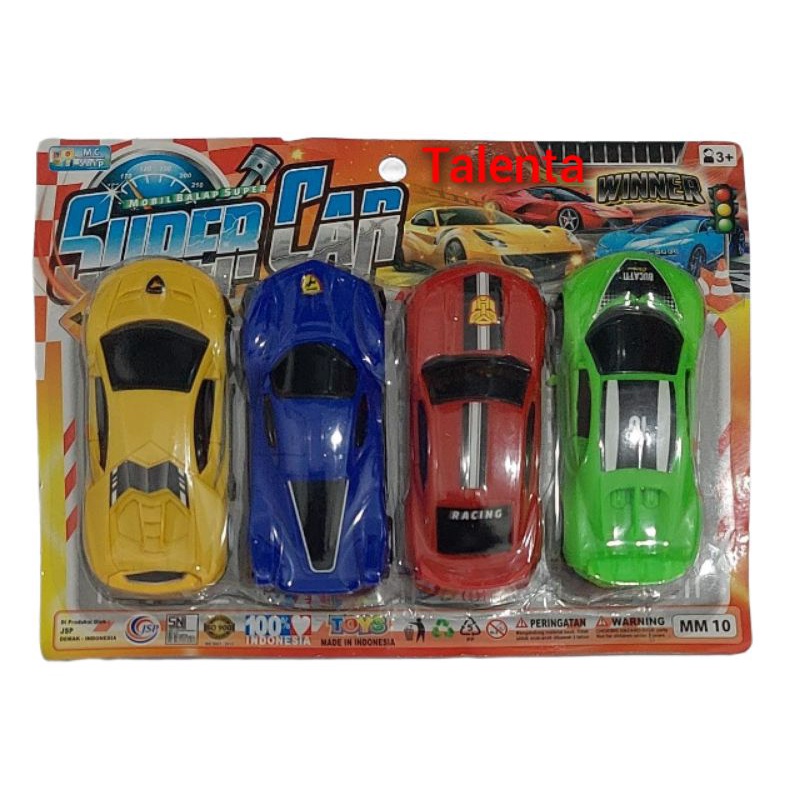 Mainan Anak Mobil Super Car Set 4 Pcs MM 10