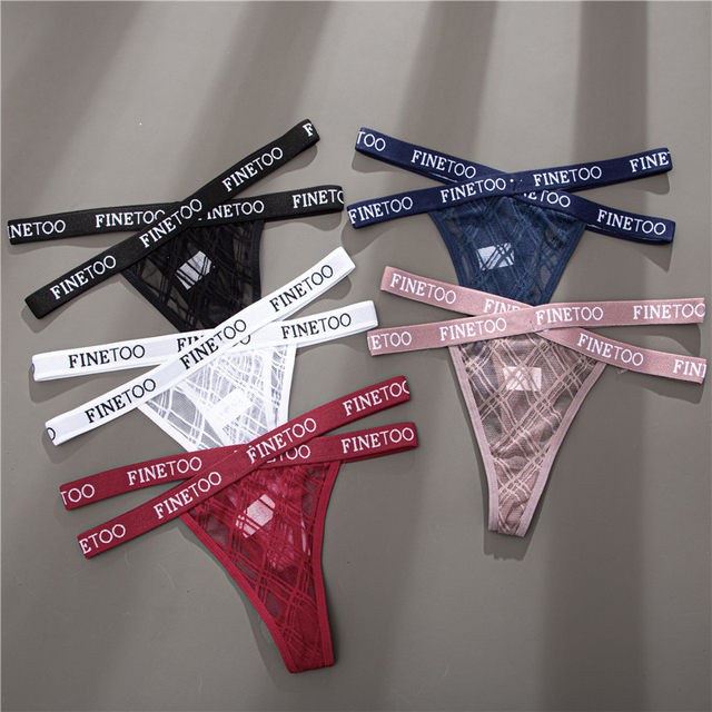 FINETOO FT32 SEXY CELANA DALAM TALI SILANG RENDA HIGH WAIST THONG KUALITAS TINGGI 