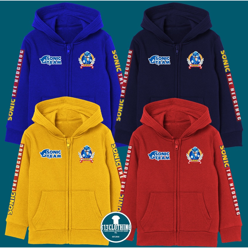 Jaket Hoodie Zipper Anak Sonic The Hedgehog Hoodie Anak Sonic The Hedgehog 1