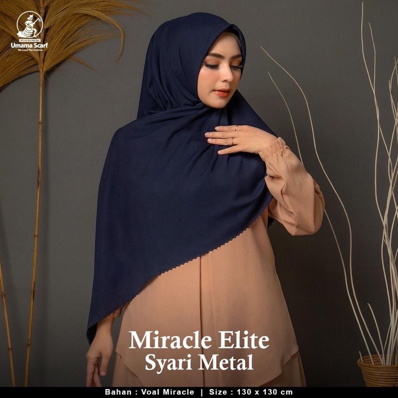 HIJAB SEGIEMPAT MIRACLE ELITE SYARI METAL