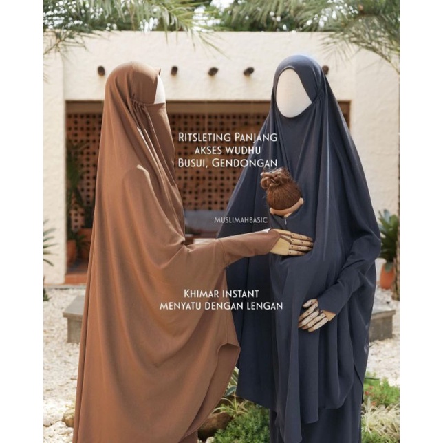 Naima FK set Khimar dan Rok Musba Muslimah Basic