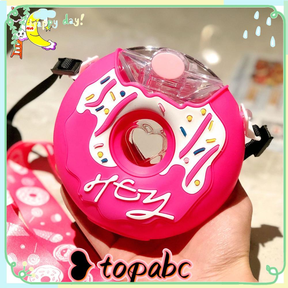 Top Donut Water Cup Cute Rainbow Elephant Donut Kettle/Teko Air Donat Lucu Rainbow