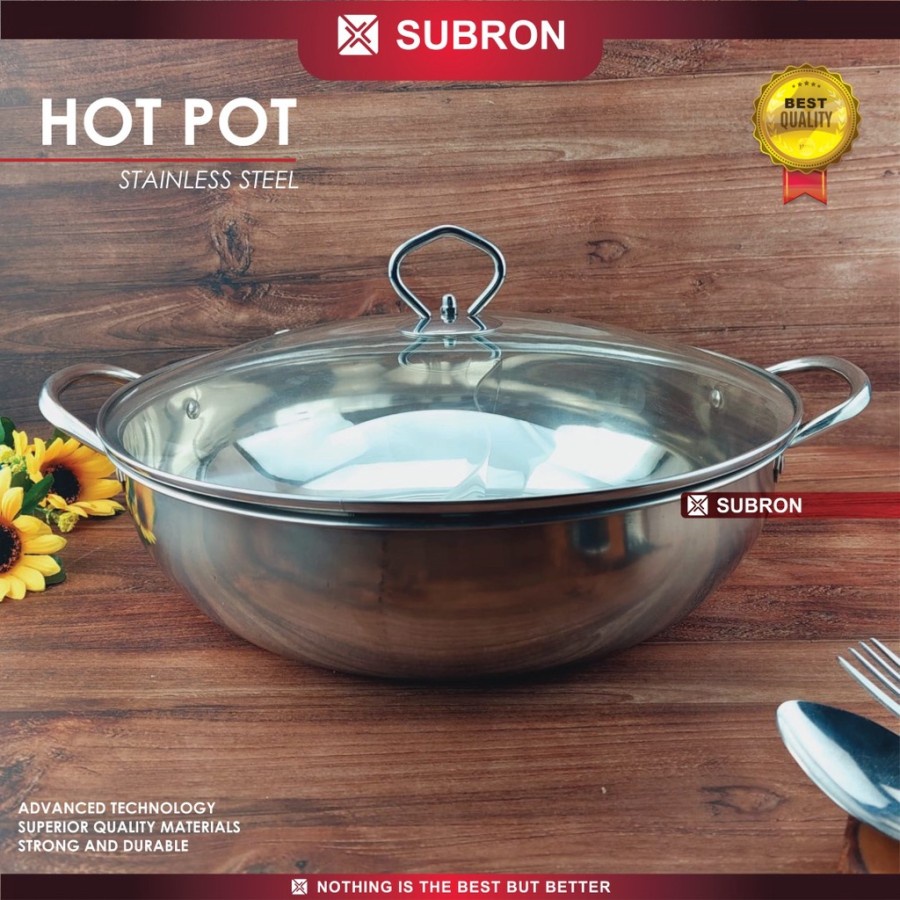 PANCI SHABU SEKAT 2 SUKIYAKI STEAMBOAT HOT POT HUO GUO STAINLES - SUBRON