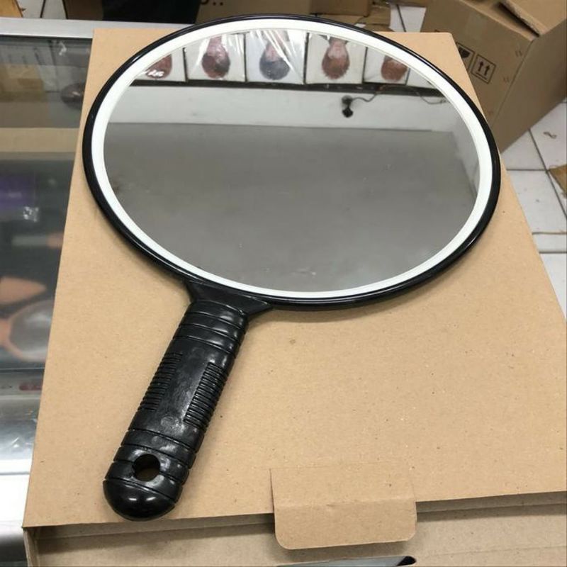 CERMIN/KACA BULAT BELAKANG BARBERSHOP PANGKAS + BUBLE