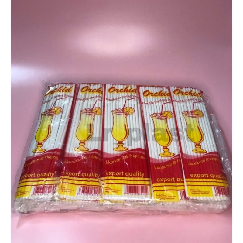 ISI 500PCS SEDOTAN BENGKOK FLEXIBEL/SEDOTAN TEKUK PUTIH SUSU @pack