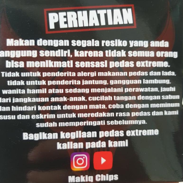 

ー OneChip Challenge Carolina Reaper Challenge Kripik Pedas ➡