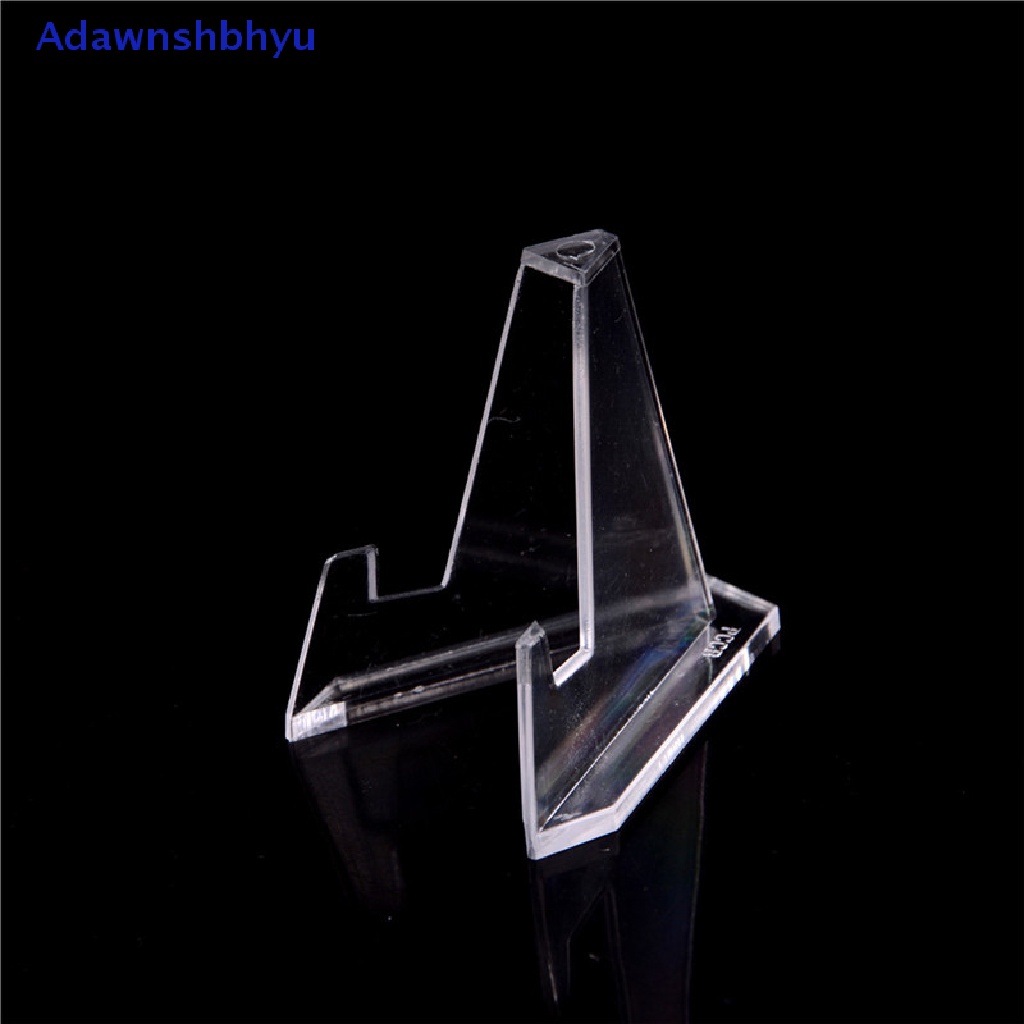 Adhyu 1pcs Medali Akrilik Bening Koin Display Stand Easel Show Holder Pameran Mount ID