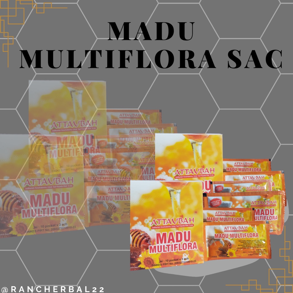 

Madu Multiflora BOX ISI 30PCS ATTAUBAH Herbal Murni 100% Madu Asli,Sehat Untuk Tubuh Dapat Mencegah Dan Mengobati Berbagai Penyakit