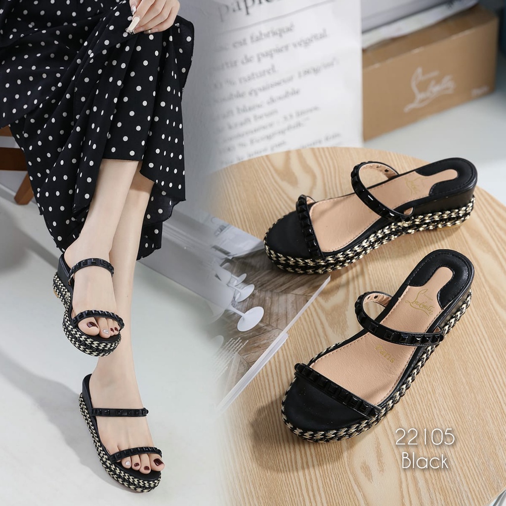 SANDAL WANITA IMPORT TERMURAH WEDGES KODE:  22105