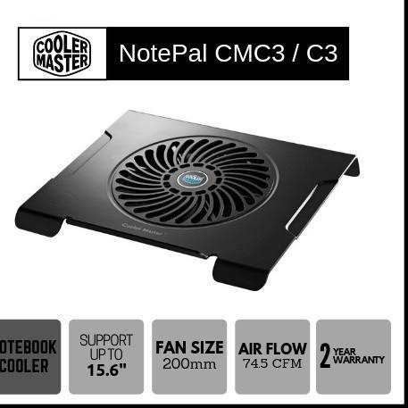 Viral Cooling Pad Cooler Master Notepal CMC3 - Notebook Cooler Fan - Laptop Cooling pad