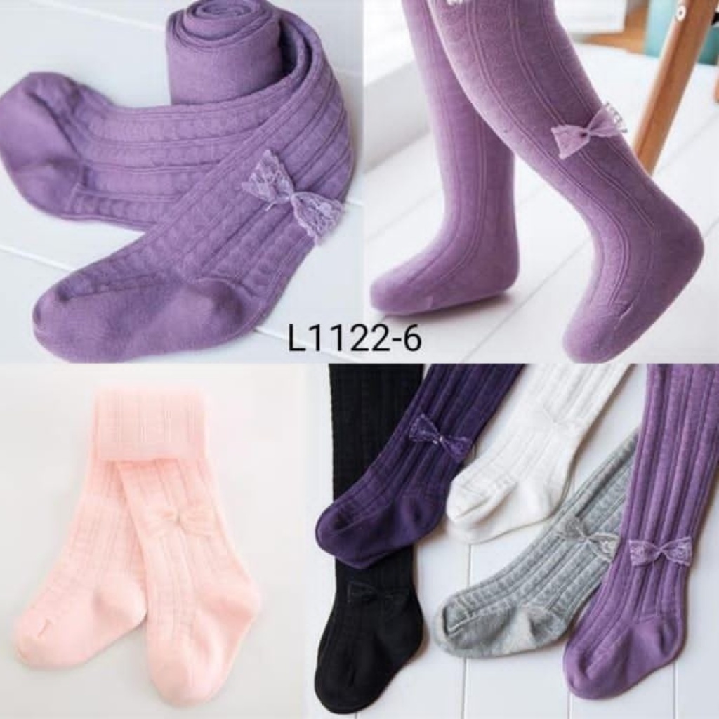 legging anak import legging bayi balita perempuan 1-5 tahun legging pita tutup kaki legging korea anak full toe ribbon