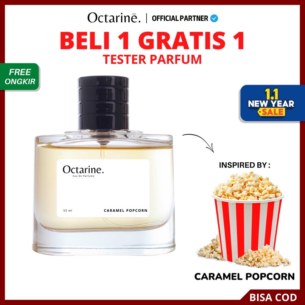 Octarine - Parfum Wanita Pria Tahan Lama Aroma Popcorn Bioskop XXI Manis Inspired By Caramel Popcorn | Parfume Farfum Perfume Minyak Wangi Cewek Cowok Murah Original