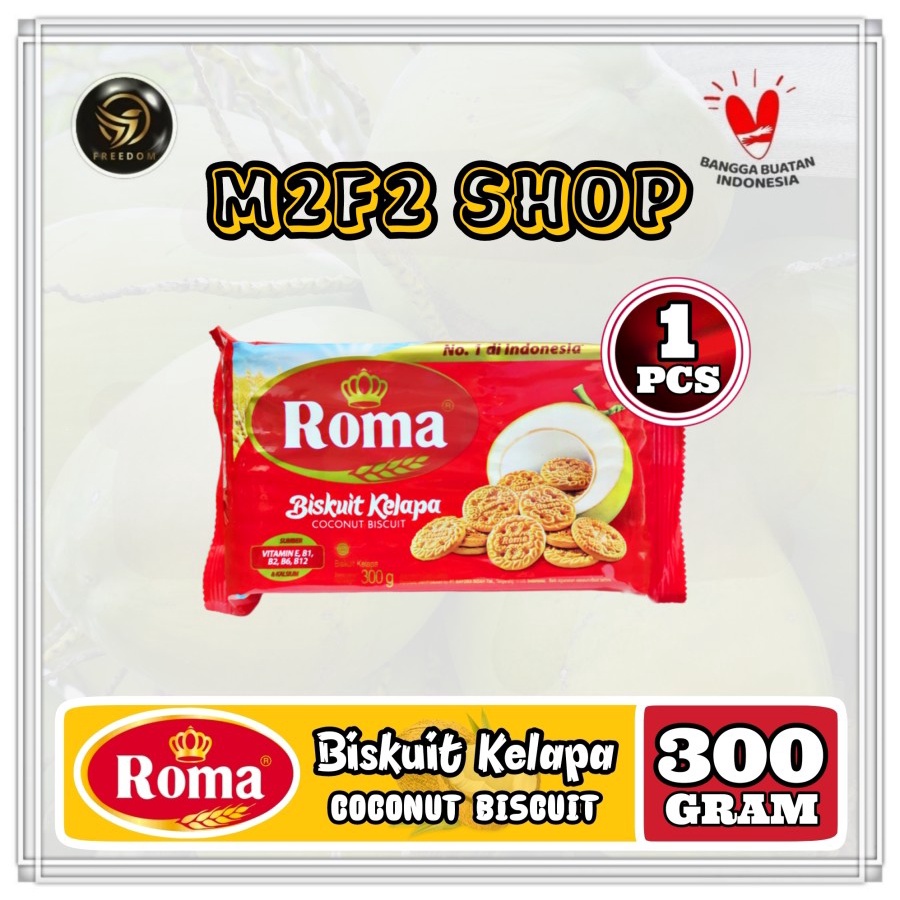 

Roma Biskuit Kelapa - 300 gr | Coconut Biscuit (Kemasan Satuan)