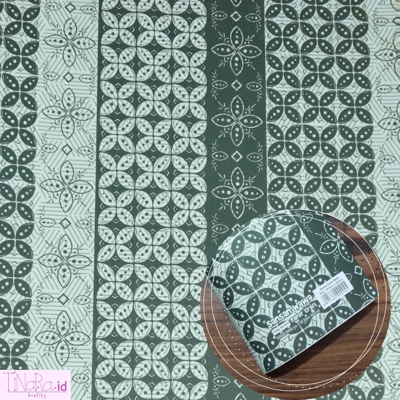 

Kertas Kado Sansan Wawa Motif Batik Hijau / Bungkus / Kado / Wrapping Paper