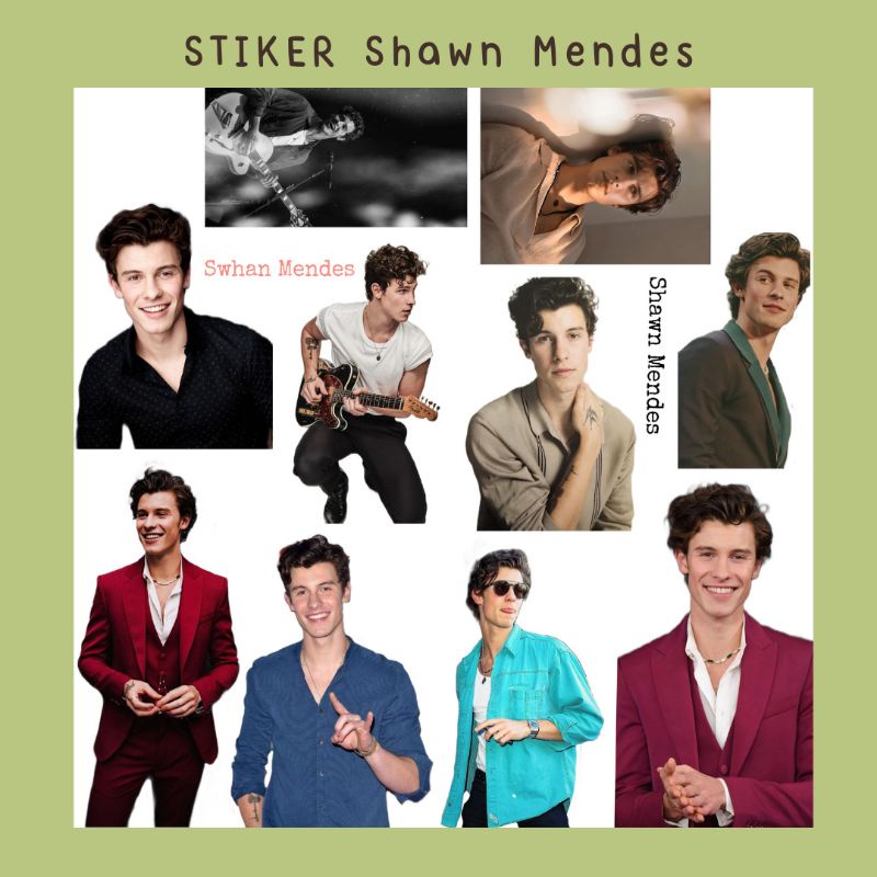 

Stiker Shawn Mendes Bollywood cute handsome kawai scrapbook Journaling Handphone Laptop