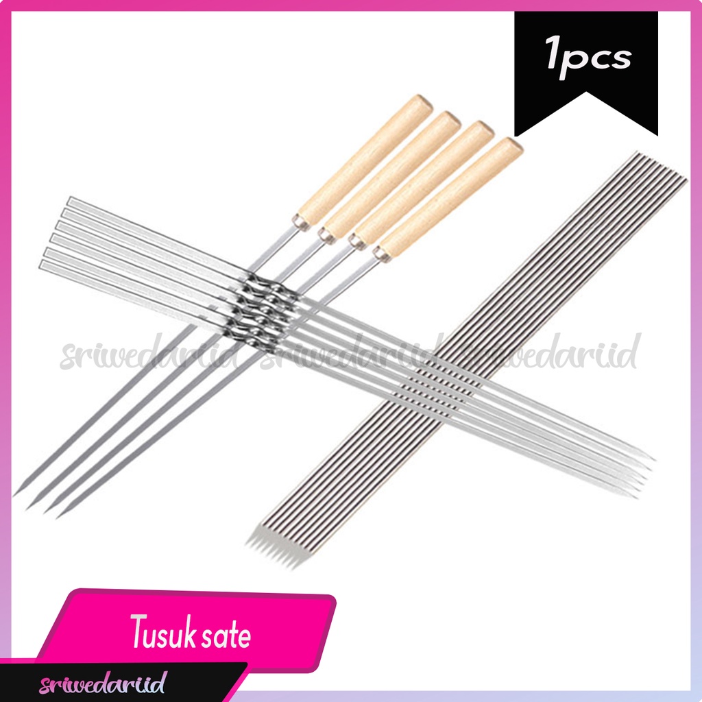 TUSUKAN SATE STAINLESS STEEL PANGGANGAN BBQ