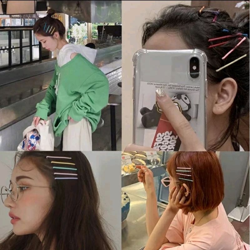 (20 PCS )JEPIT LIDI WARNA PREMIUM BOBBY PIN JEPITAN RAMBUT RAINBOW JEPIT KOREAN STYLE