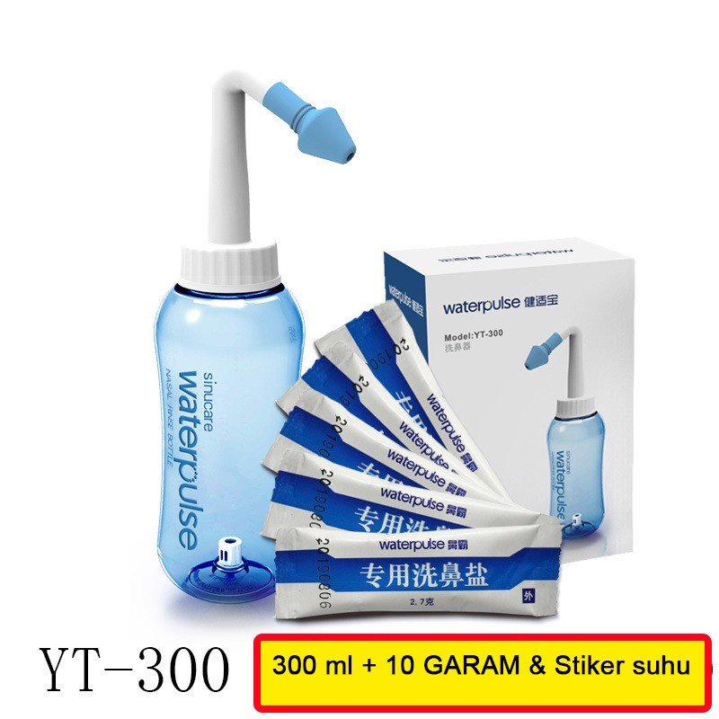 Botol Pencuci Hidung Saline Nasal untuk Cuci Hidung Waterpulse Paket Garam