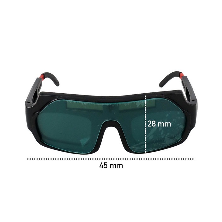 Kacamata Las Otomatis DUAL GLASS Autodark Auto Darkness Dark Welding Glasses Solar Automatic Dimming Goggles