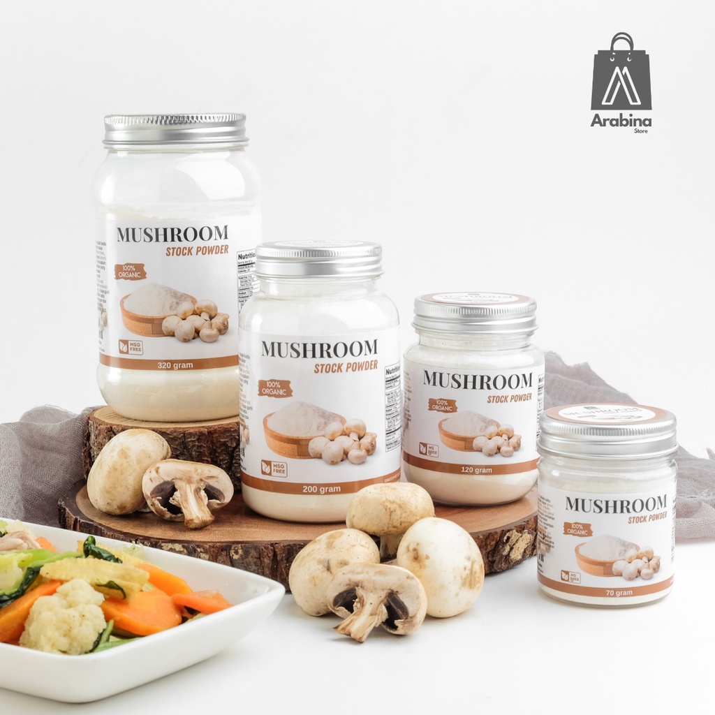 Kaldu Jamur Organik Non MSG Bumbu Penyedap Rasa Mushroom Seasoning Powder