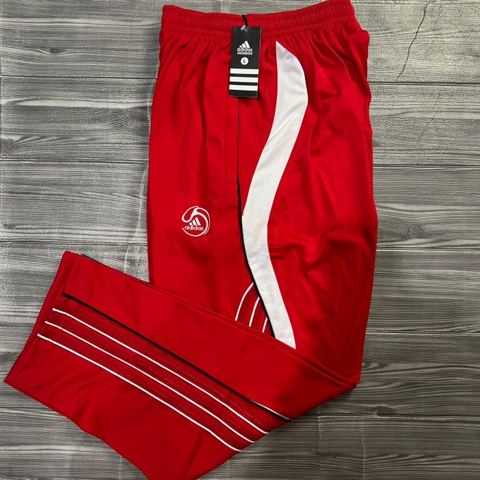 Celana Training Pria celana training olahraga pria dan wanita warna merah lis putih - Merah lis puti