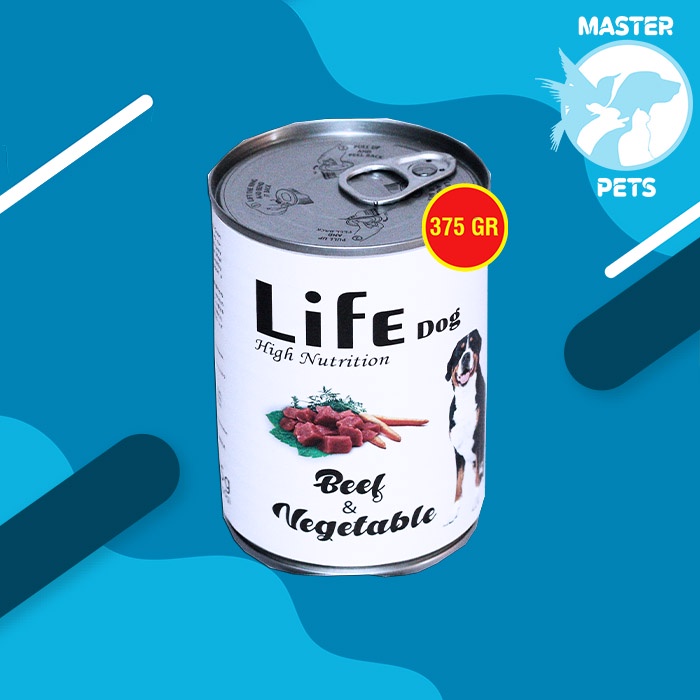 Makanan basah Wet food Anjing kaleng Life dog 375 gram