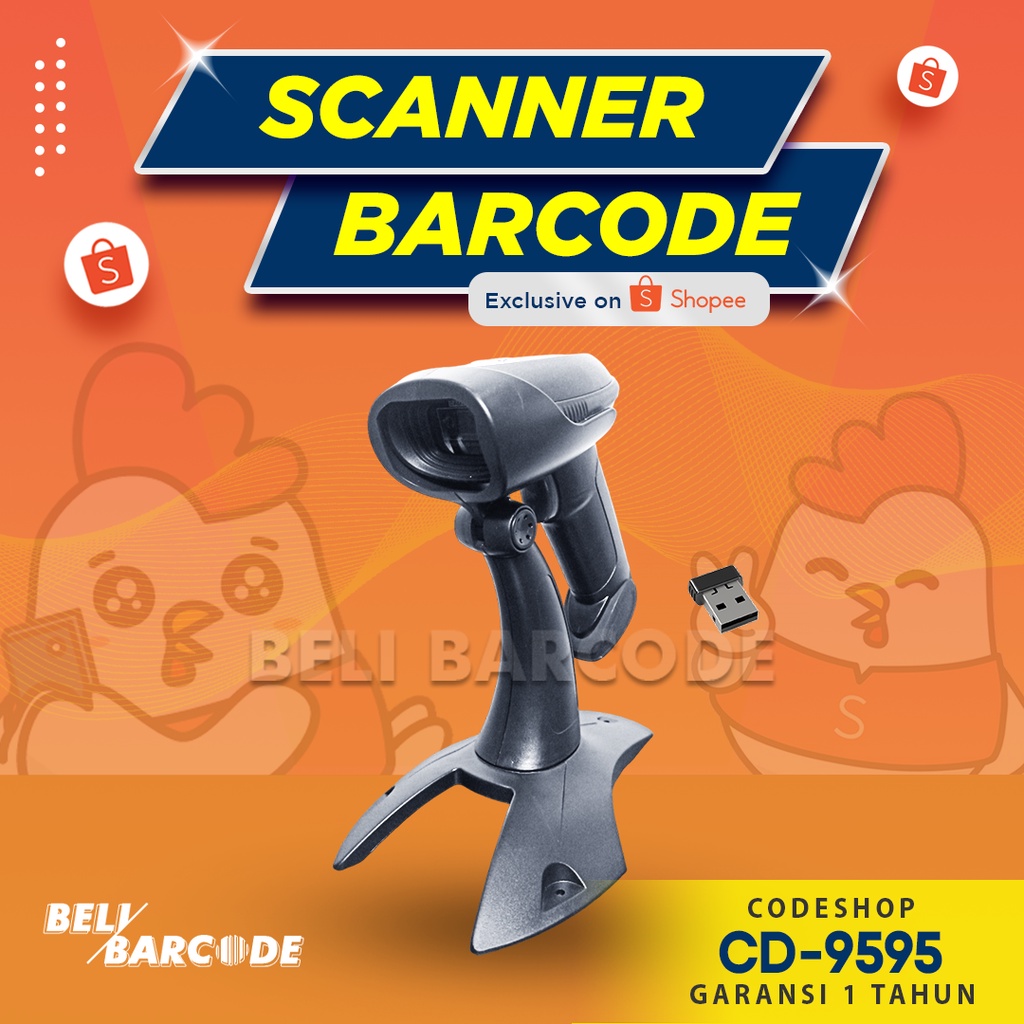 Scanner Barcode CODESHOP CD-9595 Scan 1D &amp; 2D