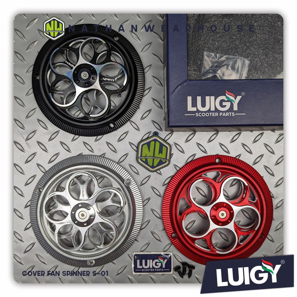 Cover Fan Spinner Tutup Kipas Luigy CNC Vespa Sprint Primavera GTS S LX LXV Beat Scoopy Vario 01