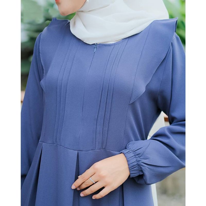 TANISHA DRESS CRINCLE AIRFLOW SIZE  S M L XL gamis terbaru/ termurah remaja terkini