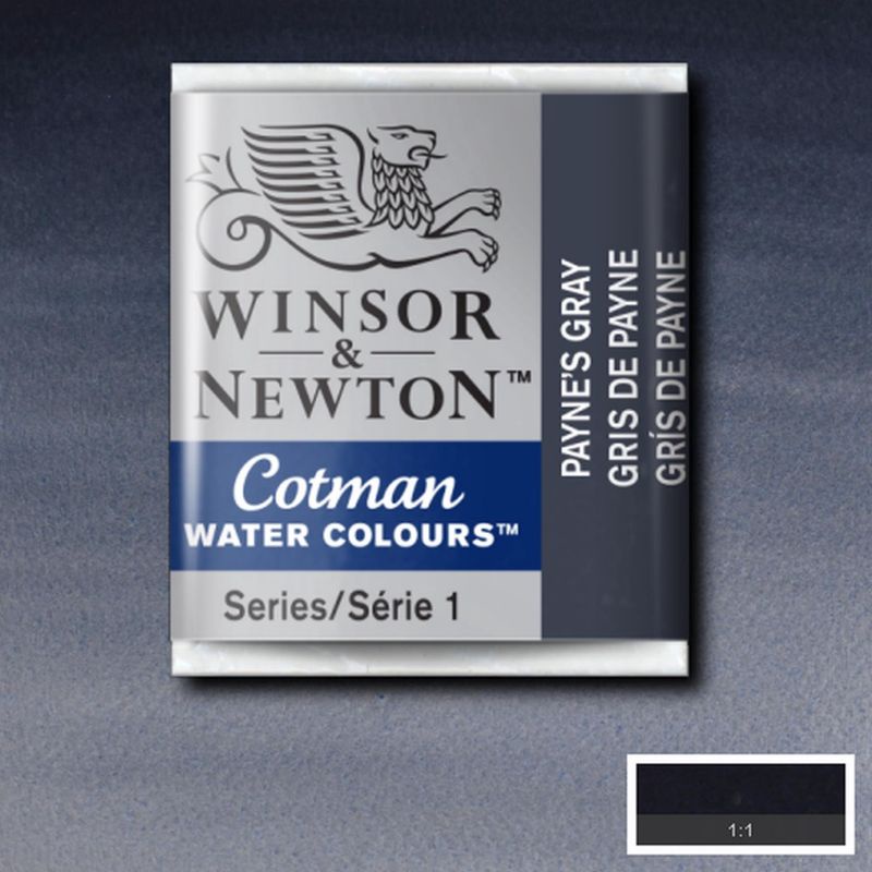 

COTMAN WATERCOLOUR HALF PAN PAYNE'S GRAY WINSOR & NEWTON