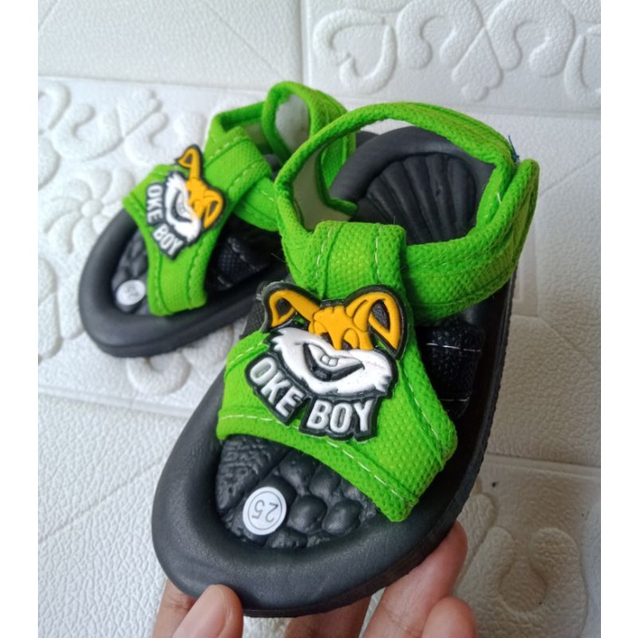 (1-3th) Sandal Gunung anak cowok 1-3 tahun motif KELINCI OKE BOY / sandal gunung prewalker bayi cowok laki laki / sepatu sandal anak bayi cowok