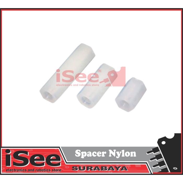 Spacer Nylon F-F Plastik Penyangga Dudukan PCB M3 50mm 50 mm 5cm