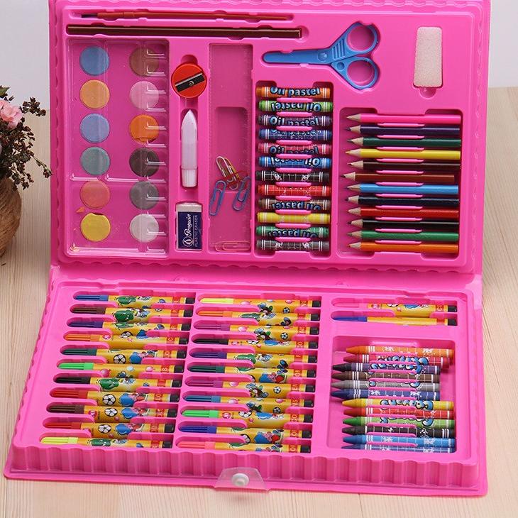 

Terlaris 86 dan 46 set lukisan kotak gambar pena set anak hadiah cat air pena, coloring paket alat melukis mewarnai ~