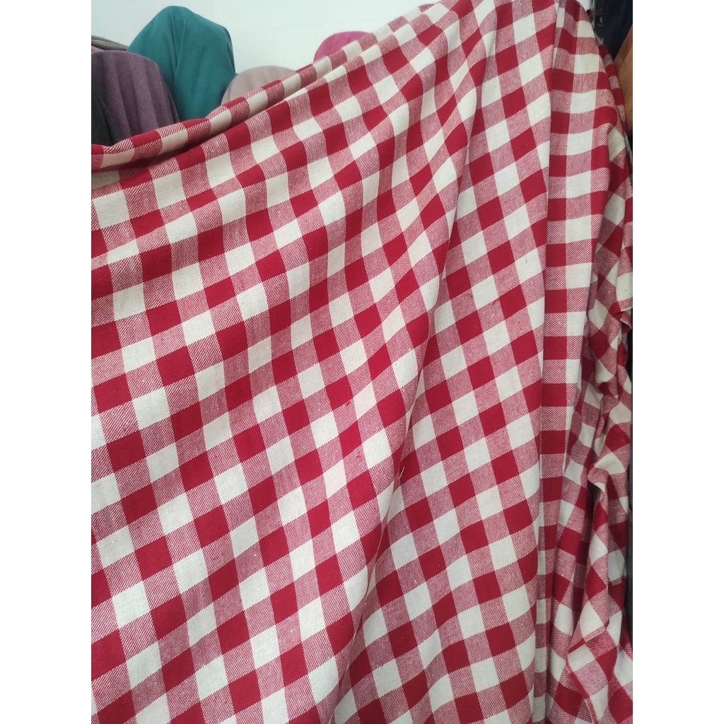 Kain Kemeja Flanel Motif Kotak Kotak Harga per 0,5meter