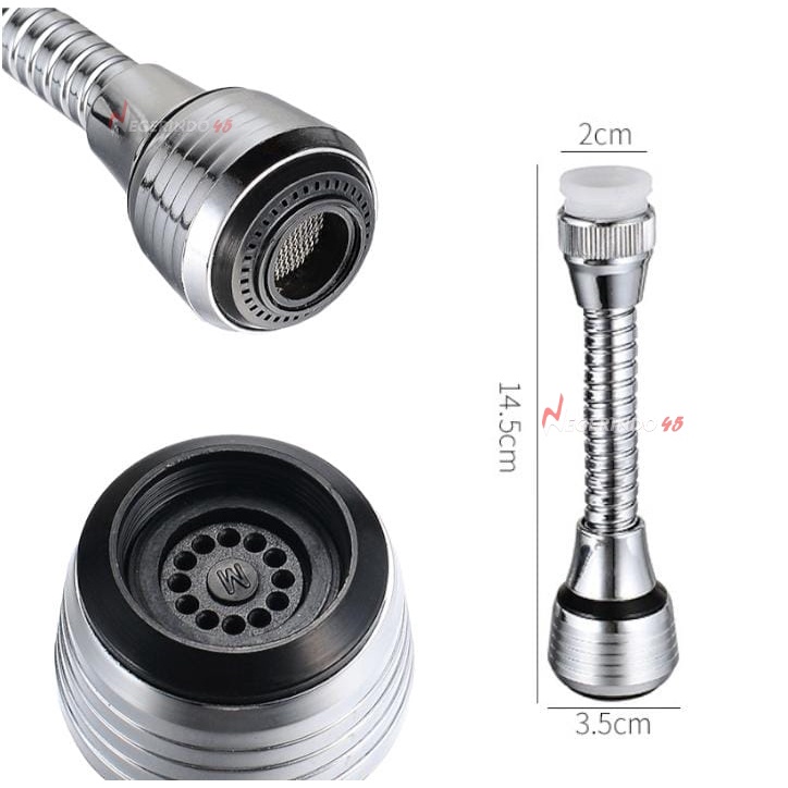 SAMBUNGAN KRAN AIR 360 DERAJAT ANTI KARAT FLEXIBLE AIR DAPUR FAUCET