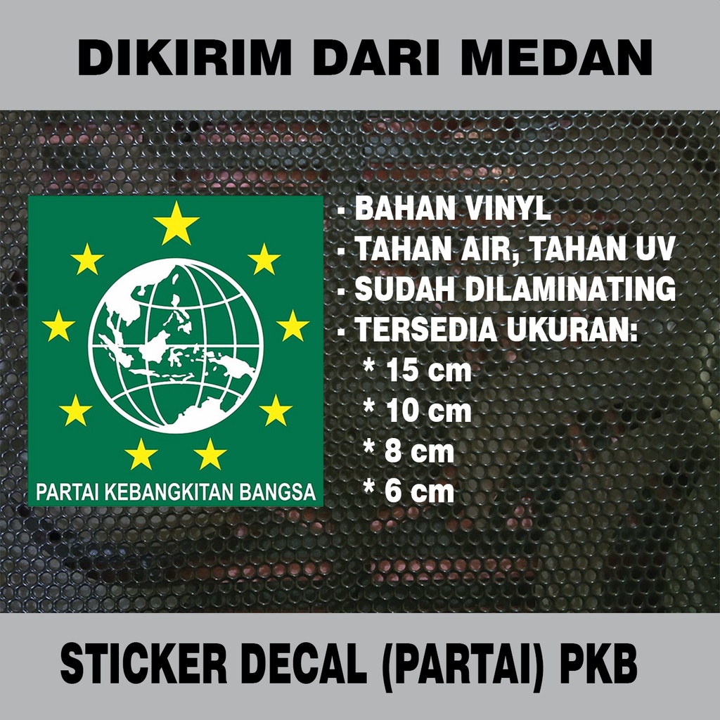 

Sticker Decal Vinyl Tahan Air Partai Kebangkitan Bangsa PKB